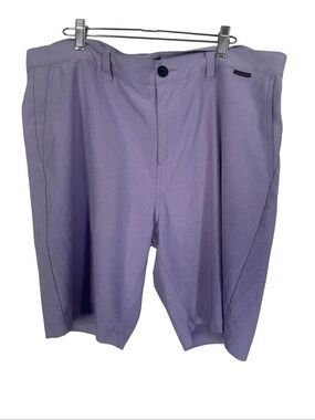 Travis Mathew Mens Purple Tech Stretch Performance Golf Chino Shorts Size 38